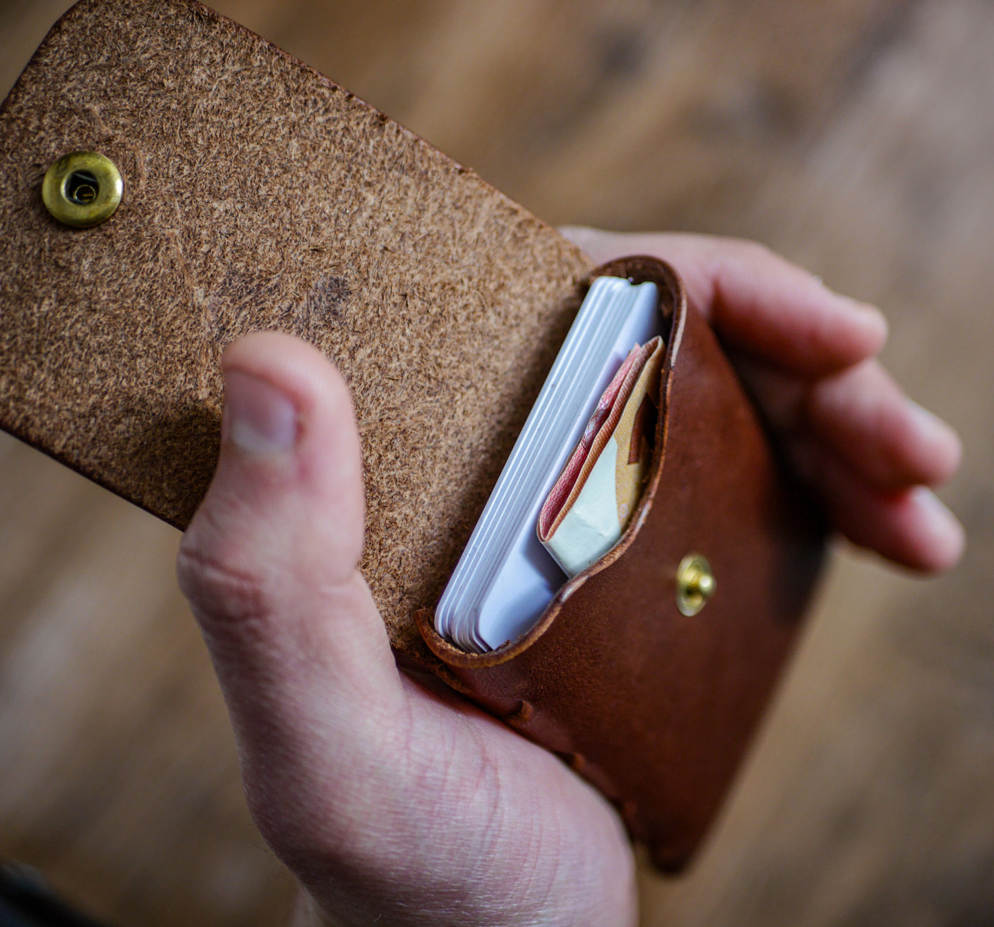 Porte-carte "Le Compagnon" V Bouton Pression - Missouri Cognac